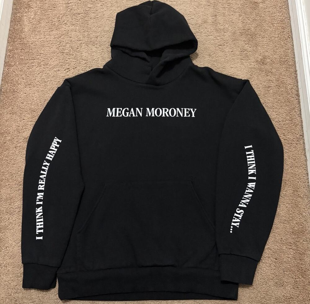 Megan Moroney Hoodie Medium Black Am I Okay Tour 2025 Pullover Graphic